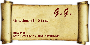 Gradwohl Gina névjegykártya